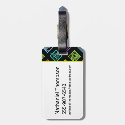 DJ Scooby-Doo-Muster Gepäckanhänger (Rückseite vertikal)