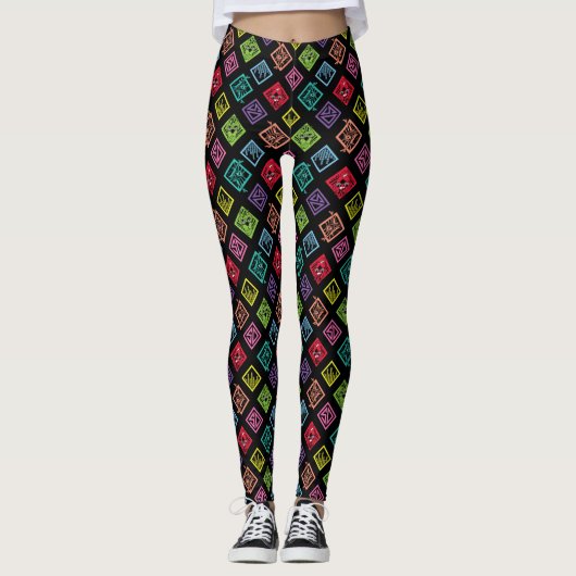 DJ Scooby-Doo-Muster Leggings (Vorderseite)