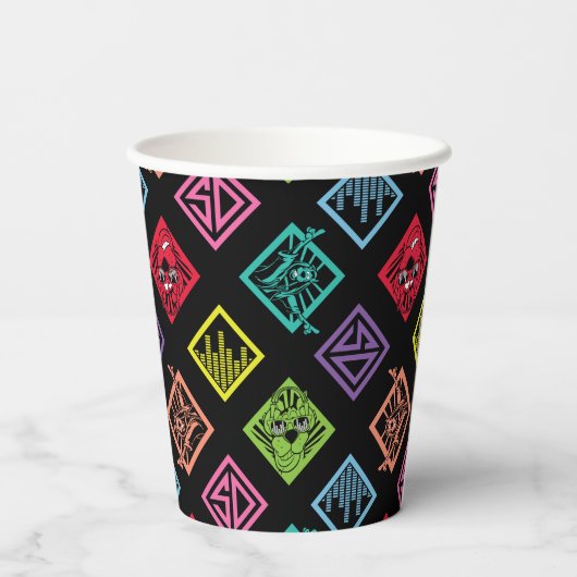 DJ Scooby-Doo-Muster Pappbecher (Rückseite)