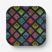 DJ Scooby-Doo-Muster Pappteller (Vorderseite)