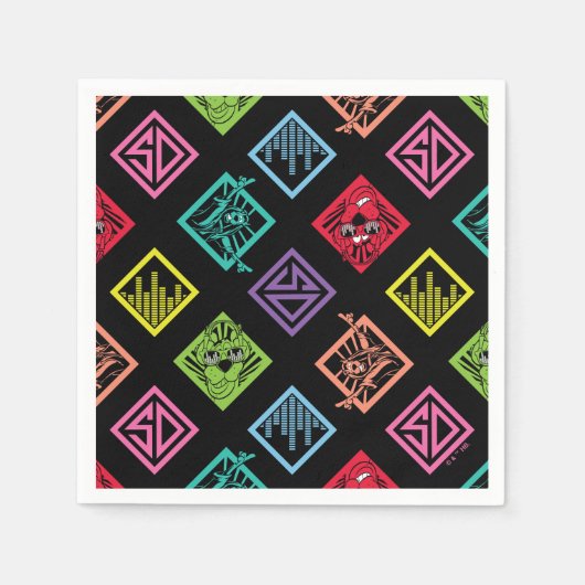 DJ Scooby-Doo-Muster Serviette (Vorderseite)