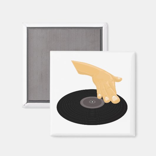 DJ Scratch Magnet (Vorderseite/Rückseite)
