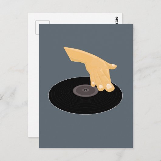 DJ Scratch Postkarte (Vorne/Hinten)