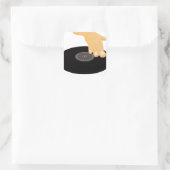Dj Scratch Quadratischer Aufkleber (Tasche)