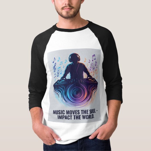 “DJ Shadow Sound Waves – Music Impact Artistic T-S T-Shirt (Vorderseite)