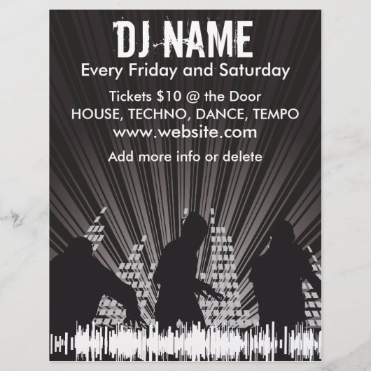 DJ Shadows 2 Music Flyer (Hinten)