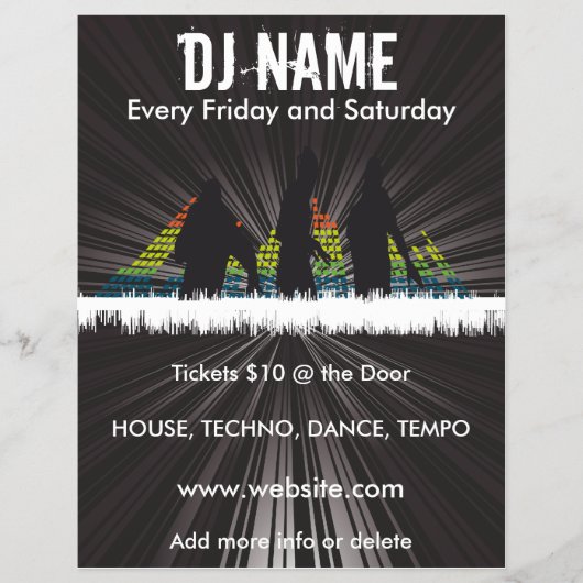 DJ Shadows Music Flyer (Vorne)