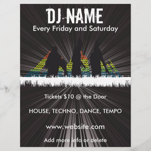 DJ Shadows Music Flyer (Hinten)