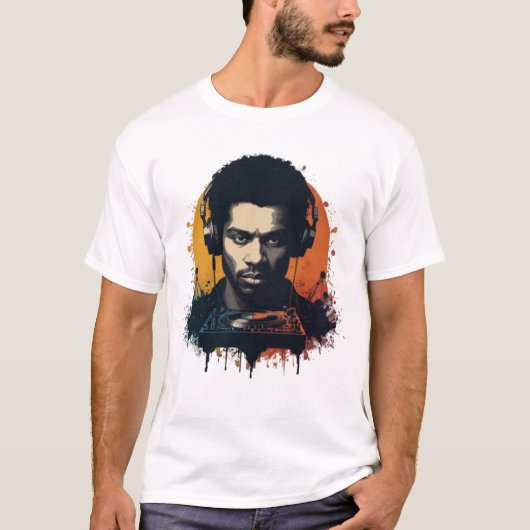 DJ-Silhouette T-Shirt (Vorderseite)