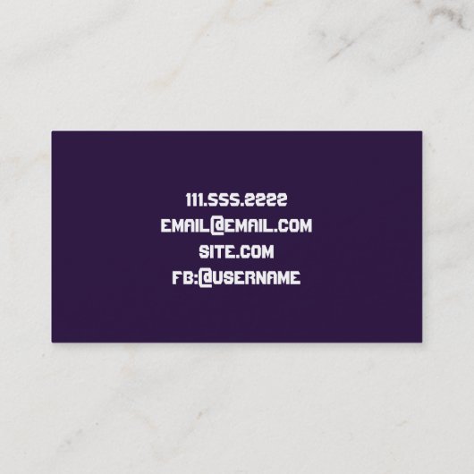 DJ - Singer Visitenkarte (Rückseite)