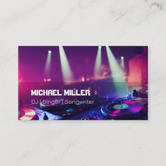 DJ - Singer Visitenkarte (Vorderseite)