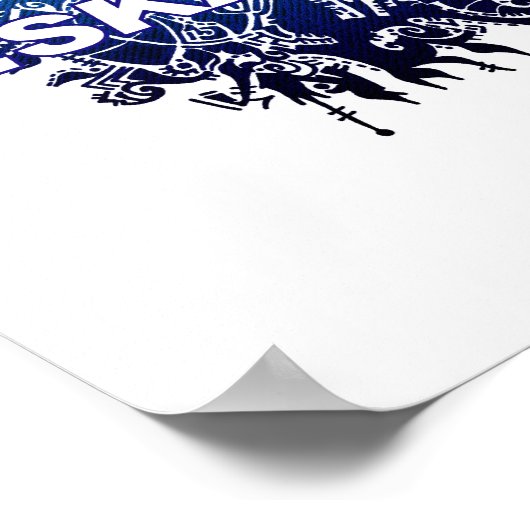 DJ.Skagnetti Blueworld Poster (Ecke)