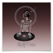 DJ Skeleton Fotodruck (Vorne)
