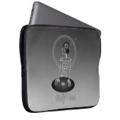 DJ Skeleton Laptopschutzhülle (Vorne Rechts)