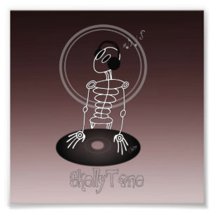 DJ Skelett Fotodruck