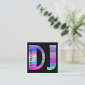 DJ-Skript für Imitate holografische Farben Quadratische Visitenkarte (Stehend Vorderseite)