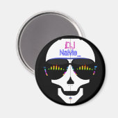 Dj Skull - Maßgeschneidert Magnet (Vorderseite/Rückseite)