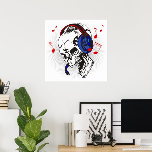 DJ Skull Poster (Heimbüro)