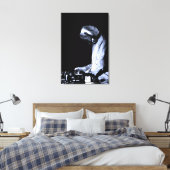 DJ Sloth Canvas Print Leinwanddruck (Insitu (Schlafzimmer))