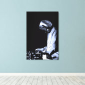 DJ Sloth Canvas Print Leinwanddruck (Insitu (Holzboden))