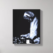 DJ Sloth Canvas Print Leinwanddruck (Vorderseite)