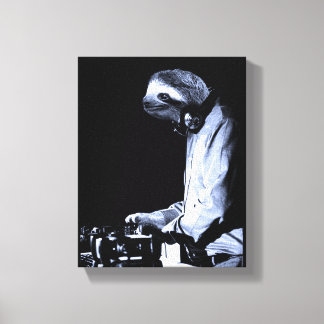 DJ Sloth Canvas Print Leinwanddruck