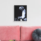 DJ Sloth Canvas Print Leinwanddruck (Insitu (Wohnzimmer))