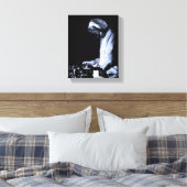 DJ Sloth Canvas Print Leinwanddruck (Insitu (Schlafzimmer))