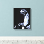 DJ Sloth Canvas Print Leinwanddruck (Insitu (Holzboden))
