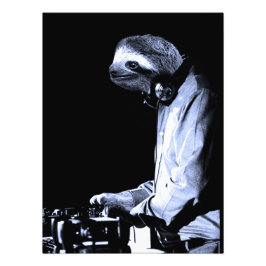 DJ Sloth Foto Print