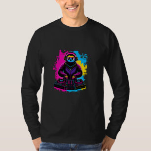 DJ Sloth Graffiti Style - Chill EDM Tier mit Co T-Shirt
