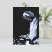 DJ Sloth T - Shirt Dankeskarte (Stehend Vorderseite)