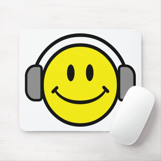 DJ Smiling Face Mousepad (Mit Mouse)