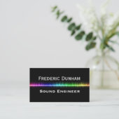 DJ Sound Engineer Music Rainbow Business Cards Visitenkarte (Stehend Vorderseite)