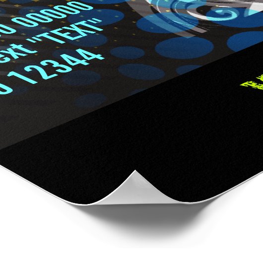 DJ Speaker Rays Promotional Poster (Ecke)