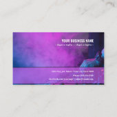 Dj spielt Musik beim Sound-Mixer in der Diskothek Visitenkarte (Rückseite)