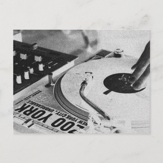 DJ Spinning Vinyl 2 Postkarte (Vorderseite)