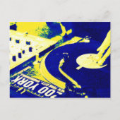 DJ Spinning Vinyl 3 Postkarte (Vorderseite)