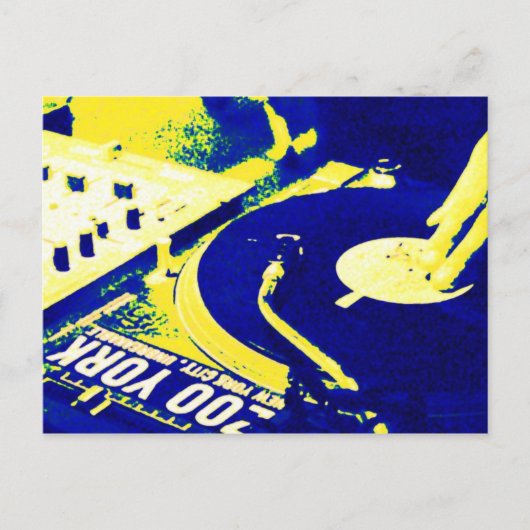 DJ Spinning Vinyl 3 Postkarte (Vorderseite)