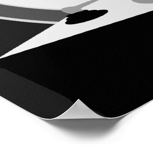 DJ Spinning Vinyl bei Decks Poster (Ecke)