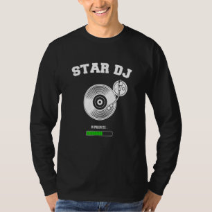 Dj Star Deejay Vinyl Turntable Kopfhörer Party Di T-Shirt