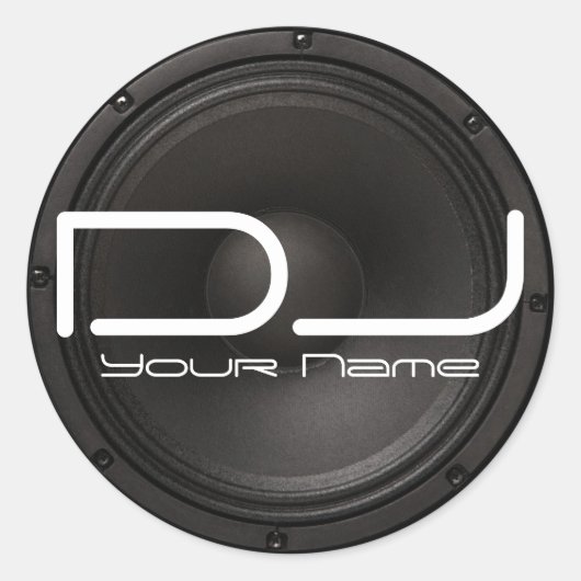 DJ Sticker mit Bass Design (Vorderseite)