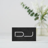 DJ Stylish Black Gray Background Visitenkarte (Stehend Vorderseite)