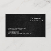 DJ Stylish Black Gray Background Visitenkarte (Rückseite)