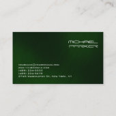 DJ Stylish Modern Green Background Visitenkarte (Rückseite)