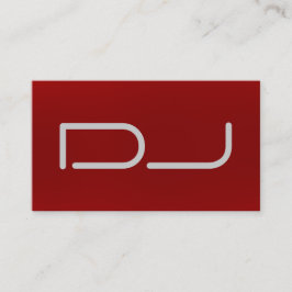 DJ Stylish Red Background Modern Visitenkarte