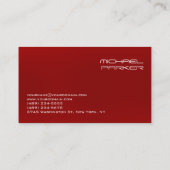 DJ Stylish Red Background Modern Visitenkarte (Rückseite)