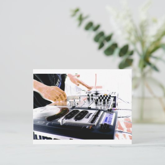 DJ System Postkarte (Stehend Vorderseite)