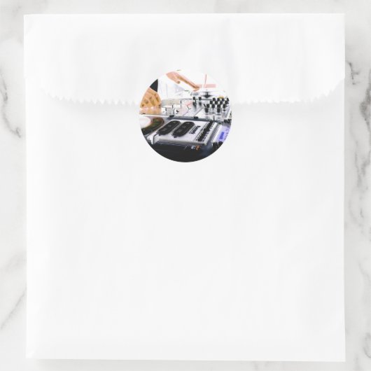 DJ System Runder Aufkleber (Tasche)