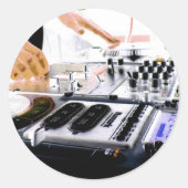 DJ System Runder Aufkleber (Vorderseite)